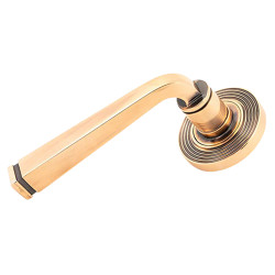 From The Anvil Polished Bronze Door Handles on Round Beehive Rose - Avon Range