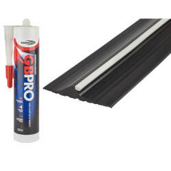 Stormguard Garage Door Threshold - 2515mm Length - Black