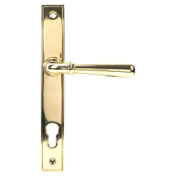 From The Anvil Newbury uPVC Slimline Multipoint Door Handle - 92mm c/c - Polished Brass