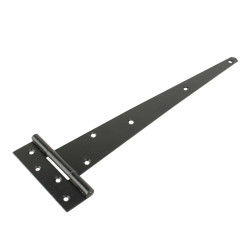 GateMate Heavy Duty Strong Gate/Door Tee Hinge - 600 x 59mm - Black Galvanised - Pair