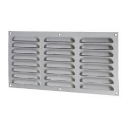 Altro Hooded Louvre Vent - 305 x 152mm - 9975mm² Free Air Flow - Satin Chrome