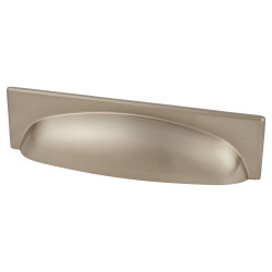 Crofts & Assinder Georgia Cabinet Cup Handle - 96mm Centres - Brushed Nickel