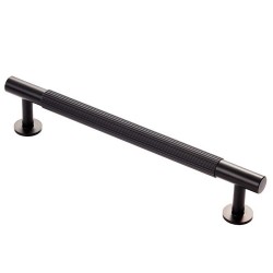 Carlisle Brass 12.5mm Lines T-Bar Cabinet Pull Handle - 160mm Centres - Matt Black