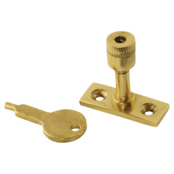 Locking Casement Window Stay Pin - Polished Brass