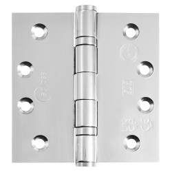 Eclipse Ball Bearing Grade 13 Butt Fire Door Hinge - 102 x 102 x 3mm - Polished Stainless - Pair