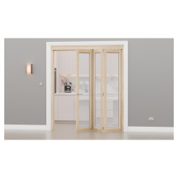 Brio Interfold 35F Bi-Folding Door Kit - 2 x 2500mm Tracks - 6 Door - Polished Stainless Steel