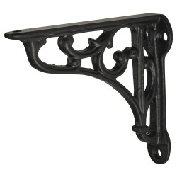 Olde Forge Scroll Shelf Bracket - 100 x 90mm - Black