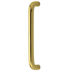 Altro 19mm D-Bar Door Pull Handle - Bolt Fix - 300mm Centres - Polished Brass