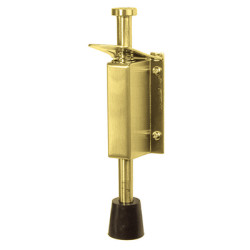 Altro Foot Operated Door Holder - 140mm Closed Height - PVD Brass