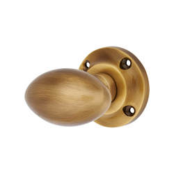 Heritage Brass by M Marcus Antique Brass Mortice Door Knob - 56mm Rose Diameter - Suffolk Range