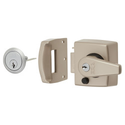 ERA Double Locking Nightlatch - 40mm Backset - Satin Nickel Case/ Cylinder