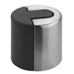 Hampstead Designer Floor Mounted Door Stop - 40 x 40mm - Polished Stainless Steel
