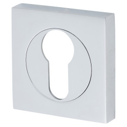 Serozzetta by Carlisle Brass Square Escutcheon - 50 x 50mm - Euro - Polished Chrome