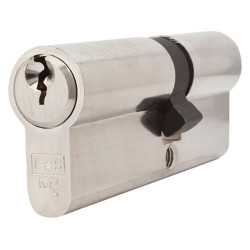 Touchpoint 5 Pin 80mm Euro Double Cylinder - 35 + 45mm - Polished Nickel - Keyed to Differ