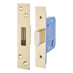 Altro BS3621 5 Lever Deadlock - 78mm Case - 57mm Backset - PVD Brass
