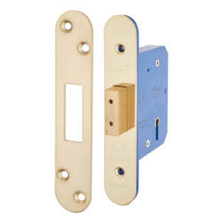 Altro Architectural 5 Lever Deadlock - 65mm Case - 44mm Backset - Radius - PVD Brass