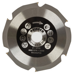 Reisser PCD Circular Saw Blade - 190 x 30mm - 6T - Fibre Cement
