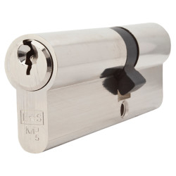 Touchpoint 5 Pin 85mm Euro Double Cylinder - 35 + 50mm - Polished Nickel - Keyed to Differ