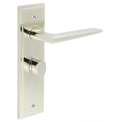 Burlington by Frelan Polished Nickel Fire Rated Bathroom Door Handles - Mayfair - Inner 2 - 200 x 55mm
