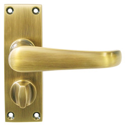 Heritage Brass by M Marcus Antique Brass Privacy Door - Short Plate - Windsor Range - 119 x 40mm