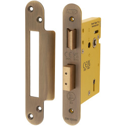 Altro Architectural 5 Lever Sashlock - 78mm Case - 57mm Backset - Radius - Antique Brass