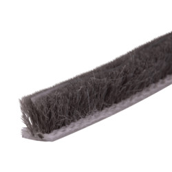 Exitex Sash Window Slide Pile with Fin - 100m Length - 5mm Pile - Grey