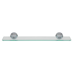 Croydex Westminster Glass Shelf - 500 x 115mm - Polished Chrome