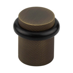 Burlington by Frelan Knurled Floor Door Stop - 40 x 38mm - Antique Brass