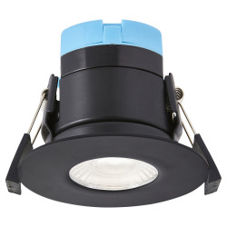 Forum Spa Rhom 8W IP65 Fire Rated LED Dimmable Fixed Downlight - 3/4/6000K CCT - Satin Black