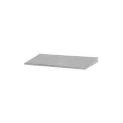 elfa Top Track System - Angled Metal Shelf with Integrated Brackets - 598 x 267mm - Platinum