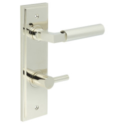Burlington by Frelan Polished Nickel Fire Rated DIN Bathroom Door Handles - Westminster - Inner 3 - 200 x 55mm