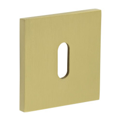 CRES by Frelan Square Escutcheon - 54 x 54mm - Keyhole - Satin Brass