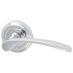 Heritage Brass by M Marcus Polished Chrome Door Handles on Round Rose - Sophia Range