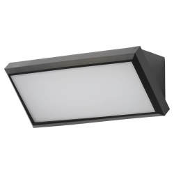 Forum Coast Luton 12W LED Wedge Outdoor Down Wall Light - IP65 - 4000K Cool White - Black