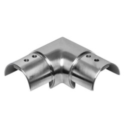 Barrier Sabco Balustrade 90° Handrail Connector - 40mm Diameter - Satin Stainless