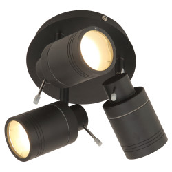 Forum Spa Scorpius 3 Light LED Bathroom Ceiling Spotlight - IP44 - Matt Black