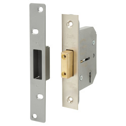 ERA Viscount 5 Lever Deadlock - 64mm Case - 44mm Backset - Satin Chrome