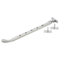 Altro Cast Bulb End Casement Window Stay - 12"/300mm Length - Satin Chrome