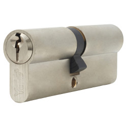 Yale 6 Pin 95mm Euro Double Cylinder - 45 + 50mm - Satin Nickel - Keyed to Differ