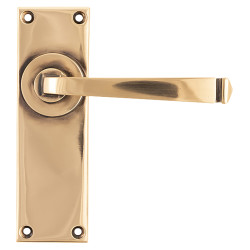 From The Anvil Polished Bronze Latch Door Handles - Avon Range - 152 x 48mm