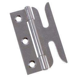 Slotted Sash Window Hinge - 76 x 48mm - Polished Chrome - Pair