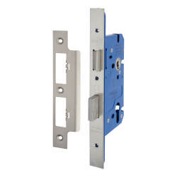Hampstead Architectural DIN Euro Sashlock - 85mm Case - 60mm Backset - Satin Stainless Steel