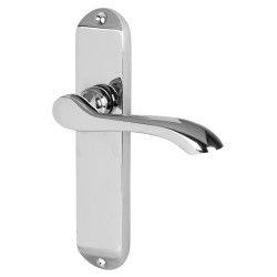 Touchpoint Polished Chrome Scroll Latch Door Handles - Ancona Range - 180 x 39mm