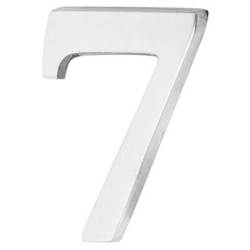 50mm Concealed Self Adhesive Door Numeral - 7 - Polished Aluminium