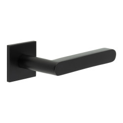 CRES by Frelan Black Sprung Fire Rated Door Handles on Square Rose - CR-101 Range