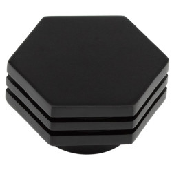 Hoxton by Frelan Nile Hex Cabinet Knob - 40mm Diameter - Black