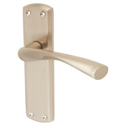 Touchpoint Satin Nickel Latch Door Handles - Monza Range - 175 x 45mm