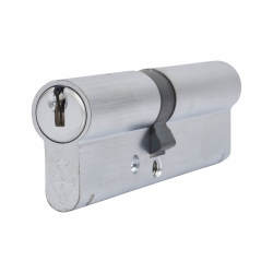 ERA 1 Star 6 Pin Kitemarked 100mm Euro Double Cylinder - 45 + 55mm - Satin Chrome - Keyed to Differ