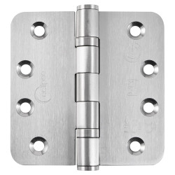Eclipse Radius Ball Bearing Grade 13 Butt Fire Door Hinge - 102 x 102 x 3mm - Satin Stainless - Pair