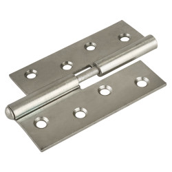 Steel Lift-Off Butt Door Hinge - 100 x 67mm - Right Hand - Bright Zinc Plated
